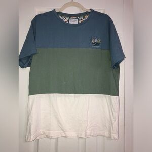 Denim &‎ Flower Ricky Singh shirt sleeve color block shirt men’s size XL cotton